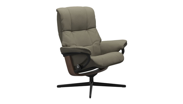Stressless Mayfair Recliner with Classic Base in Calido Olive Fabric